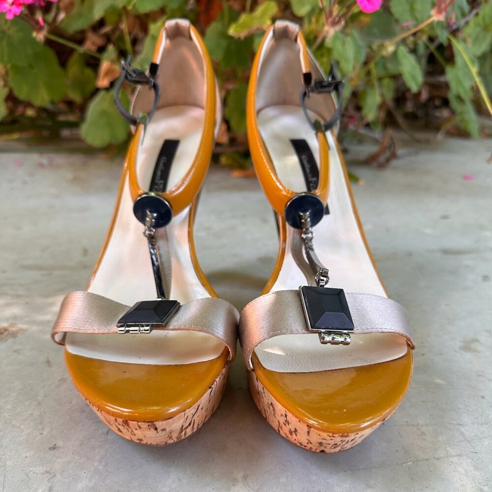 Vintage Italian Wedges - Gianfranco Ferre - 1990's Shoes - Size 8